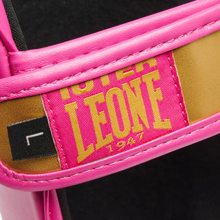 Shinguards Leone Iuter PT01IU with fuchsia footrest 