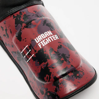 Shinguards Leone Urban Fighter PT118 Red-black camo 