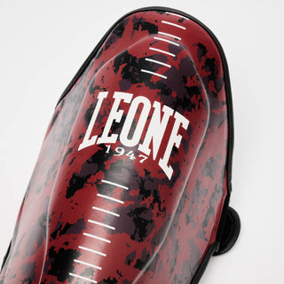 Shinguards Leone Urban Fighter PT118 Red-black camo 