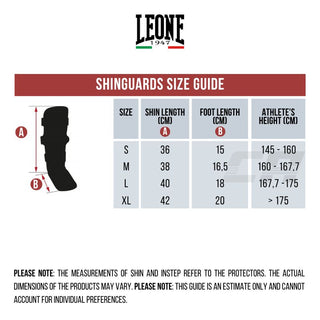 Shin guards Leone Black Edition PT119