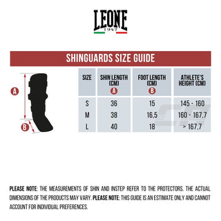 Shin guards Leone DNA PT177 with footrests