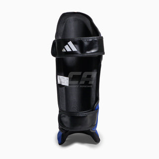 Shinguards with foot guard Adidas Pro Kickboxing WAKO Blue-white 