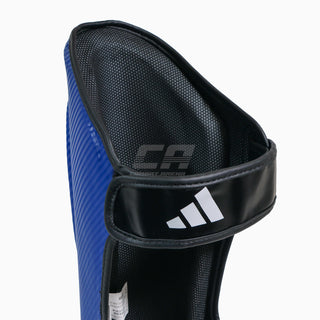 Shinguards with foot guard Adidas Pro Kickboxing WAKO Blue-white 