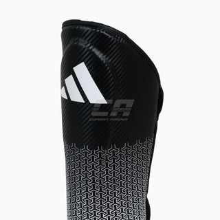 Shinguards with foot guard Adidas Pro Kickboxing WAKO Black-white 
