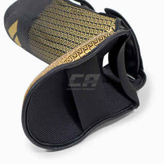 Shinguards with foot guard Adidas Pro Kickboxing WAKO Black-gold 