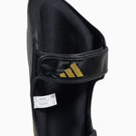 Shinguards with foot guard Adidas Pro Kickboxing WAKO Black-gold 
