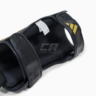 Shinguards with foot guard Adidas Pro Kickboxing WAKO Black-gold 