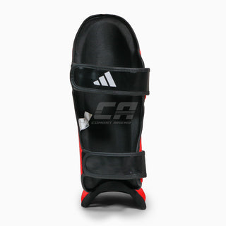 Shinguards with parapet Adidas Pro Kickboxing WAKO Red-white 