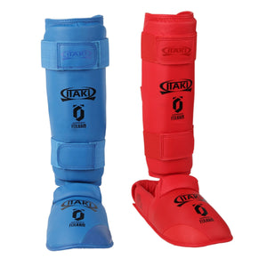 shinguards Karate Kumite Itaki with FIJLKAM foot protectors art.413FIJ 