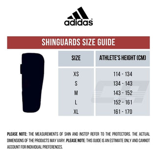 Shinguards with parapet Adidas Pro Kickboxing WAKO Red-white 