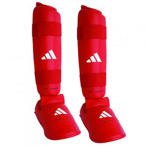shinguards and Shin Guards Adidas Red and Blue WKF Approved 