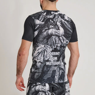 Rashguard Leone IUTER Barbed Wire AB06IU Black-Combat Arena