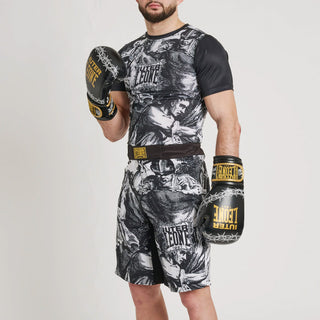 Rashguard Leone IUTER Barbed Wire AB06IU Black-Combat Arena