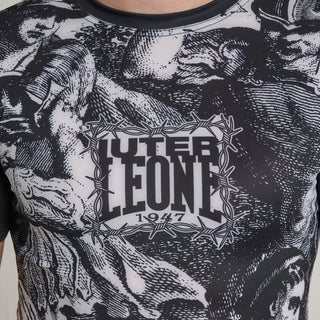 Rashguard Leone IUTER Barbed Wire AB06IU Black-Combat Arena