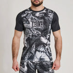 Rashguard Leone IUTER Barbed Wire AB06IU Black-Combat Arena