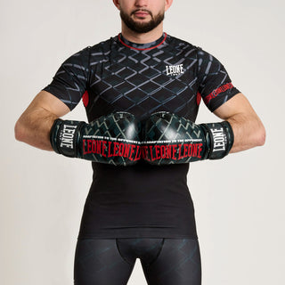 Rashguard Leone MMA Cage AB971 Grigio scuro-Combat Arena
