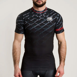 Rashguard Leone MMA Cage AB971 Grigio scuro-Combat Arena