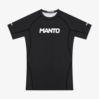 Rashguard Manto Logo Dual short sleeves Black-Combat Arena