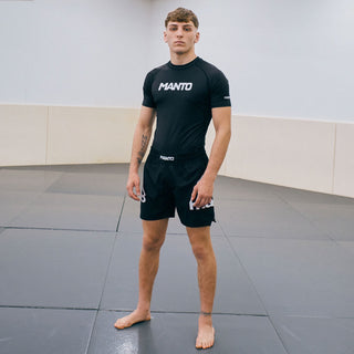 Rashguard Manto Logo Short-sleeve dual Black 