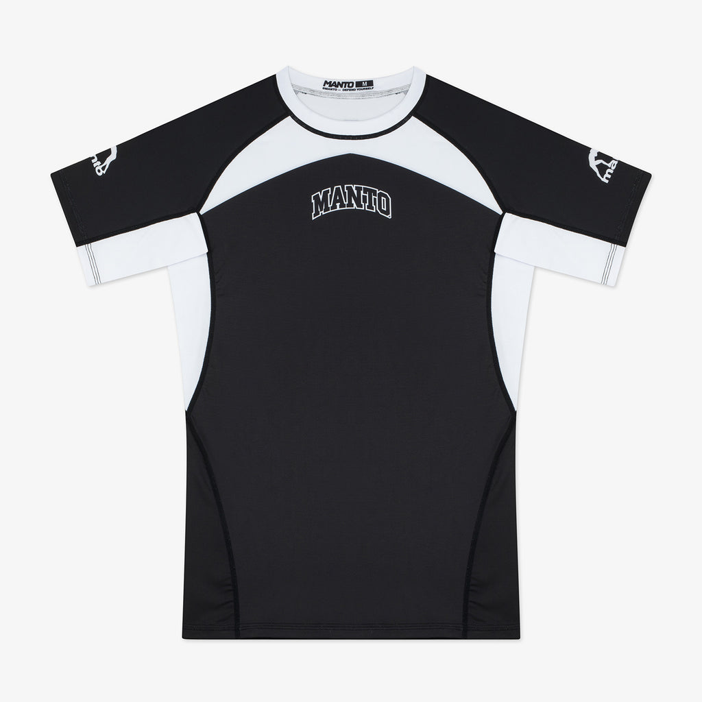 Rashguard Manto Ranked 25 short sleeves White - Combat Arena