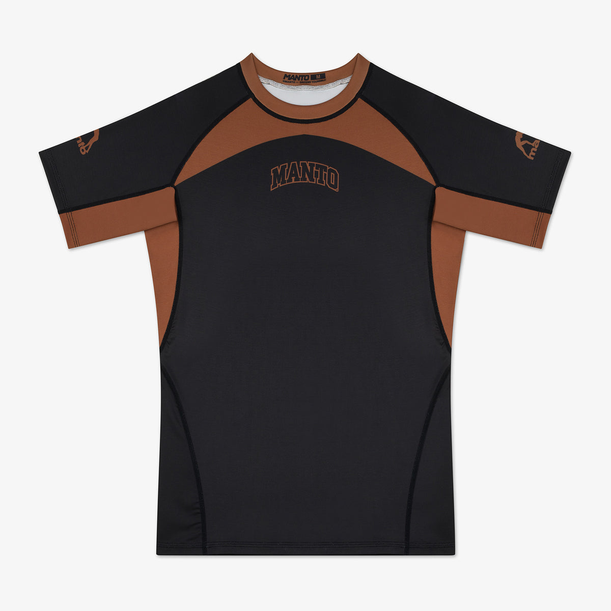 Rashguard Manto Ranked 25 short sleeves Brown - Combat Arena