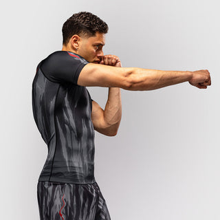 Rashguard Venum Demon maniche corte Nero-grigio-Combat Arena