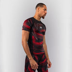 Rashguard Venum Matupa short sleeves Black-red-Combat Arena
