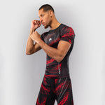 Rashguard Venum Matupa short sleeves Black-red-Combat Arena