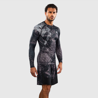 Rashguard Venum Rage & Workout maniche lunghe Nero-grigio-Combat Arena