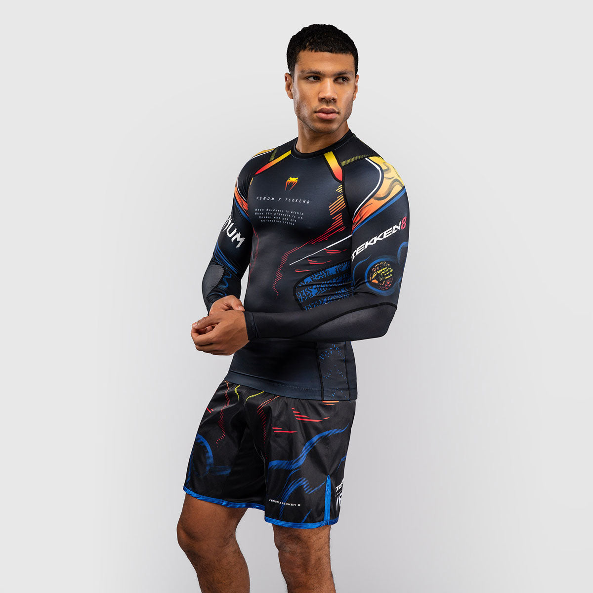 Rashguard Venum Tekken 8 Yoshimitsu long sleeves Black-orange