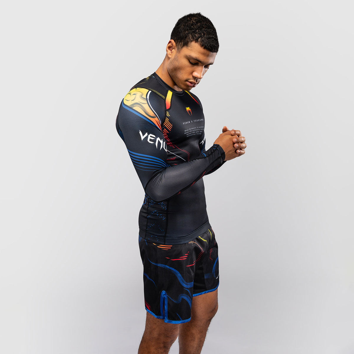Rashguard Venum Tekken 8 Yoshimitsu long sleeves Black-orange