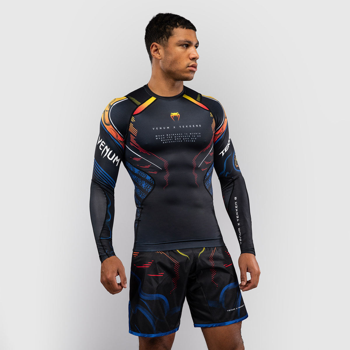 Rashguard Venum Tekken 8 Yoshimitsu long sleeves Black-orange
