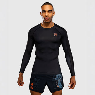Rashguard Venum Thunder Dragon long-sleeve Black-Combat Arena