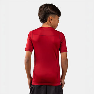 Rashguard bambino Venum Attack maniche corte Nero-rosso-Combat Arena