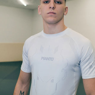 Rashguard Manto Shield short sleeves White 