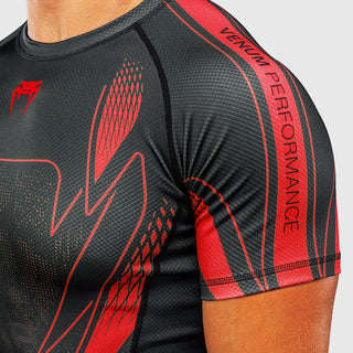 Rashguard Venum Amazonia Reborn short-sleeve Black-red 