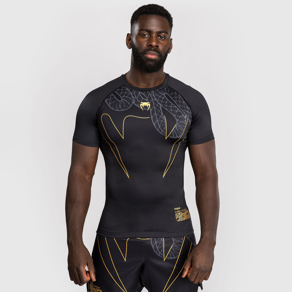 Rashguard Venum Serpenti short sleeves Black - Combat Arena