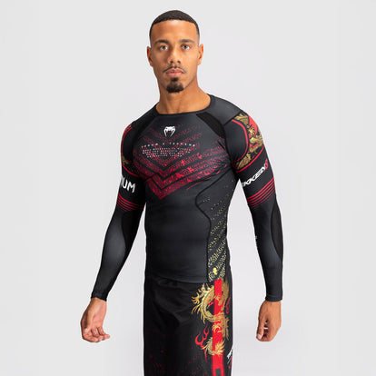 Rashguard Volcom Lido Homme, Noir/rouge, Taille XL - état Correct