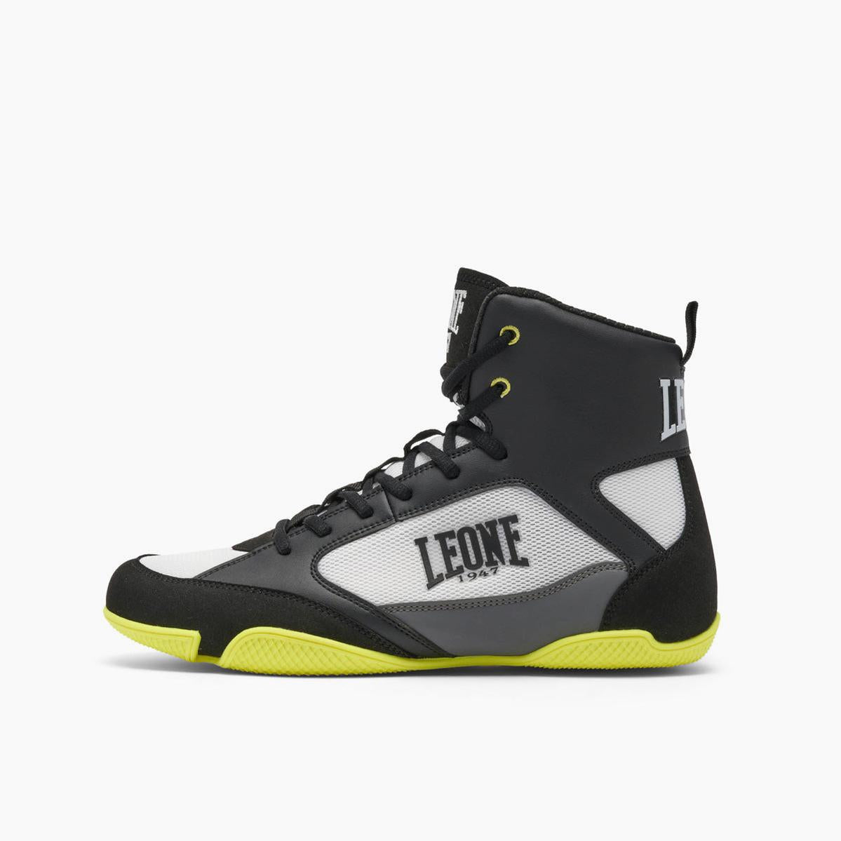 Boxing shoes Leone 1947 Premium CL110 Black-lime - Combat Arena