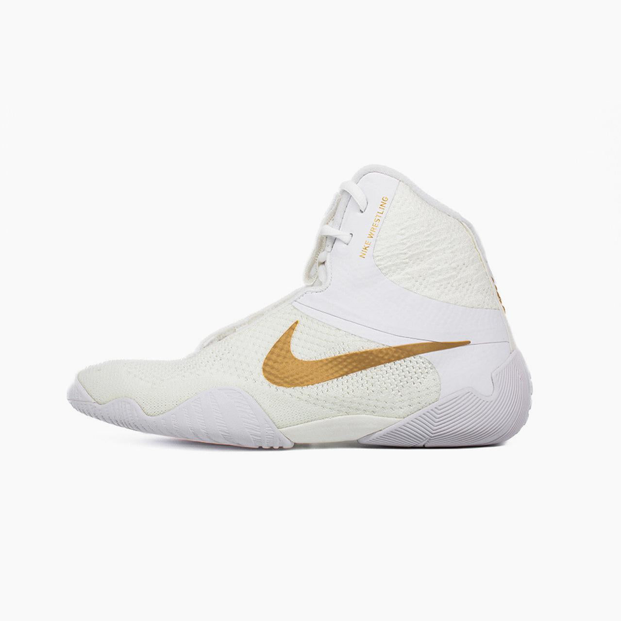 Wrestling shoes-Wrestling Nike Tawa White-gold - wrestling shoes