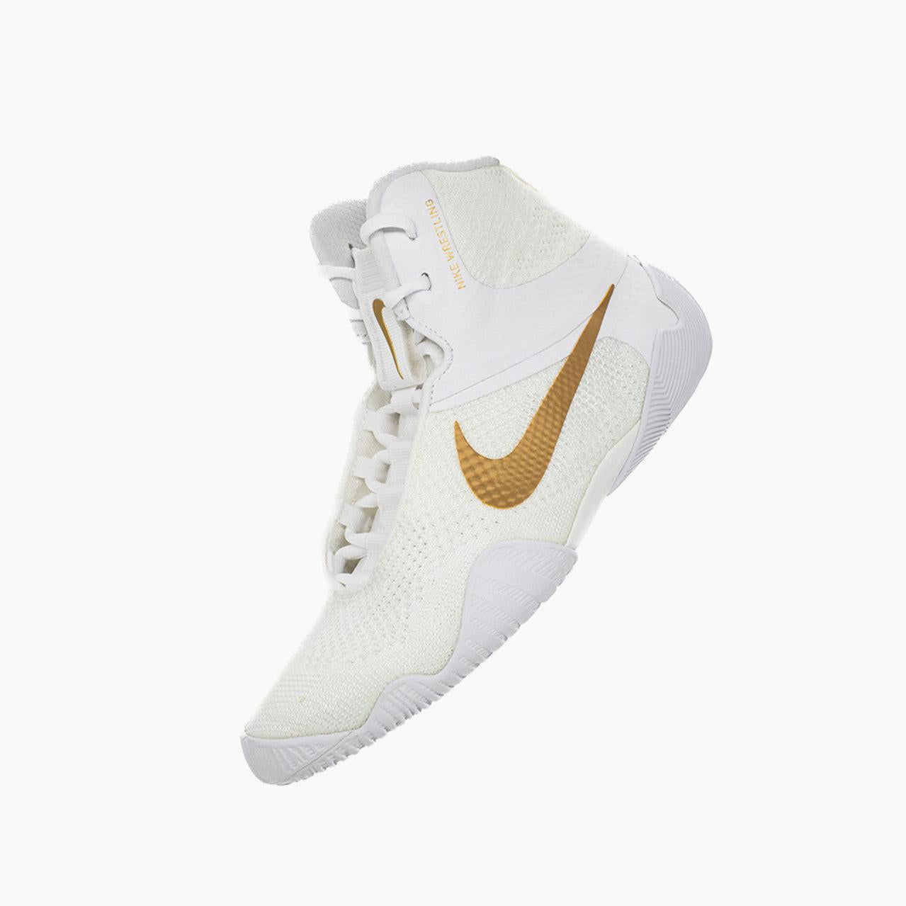 Wrestling shoes-Wrestling Nike Tawa White-gold - wrestling shoes