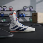 Boxing shoes Adidas Box Hog 4 White-blue 