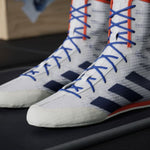 Boxing shoes Adidas Box Hog 4 White-blue 