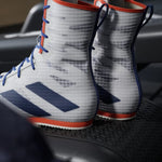 Boxing shoes Adidas Box Hog 4 White-blue 