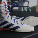Boxing shoes Adidas Box Hog 4 White-blue 