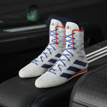 Boxing shoes Adidas Box Hog 4 White-blue 