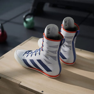 Boxing shoes Adidas Box Hog 4 White-blue 