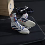 Boxing shoes Adidas Box Hog 4 White-blue 