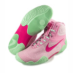 Wrestling shoes-Wrestling Nike Tawa Pink-green 