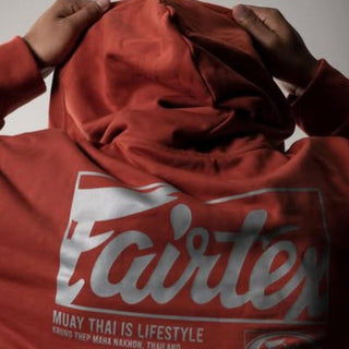 Sweatshirt Fairtex FHS22 with Orange hood 